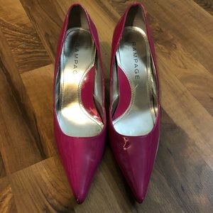 Rampage Shoes - Rampage Patent Leather Pumps, Fuschia, Size 9 Rampage Shoes - Rampage Patent Leather Pumps, Fuschia, Size 9